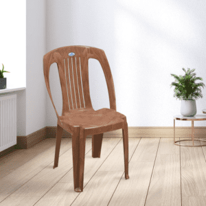 brown armless chair
